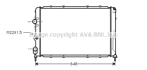 AVA QUALITY COOLING Радиатор, охлаждение двигателя RT2199